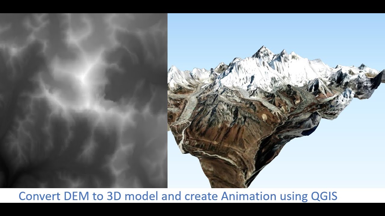 Create 3d realistics map using DEM and create simple animation using qgis |Export map As HTML file