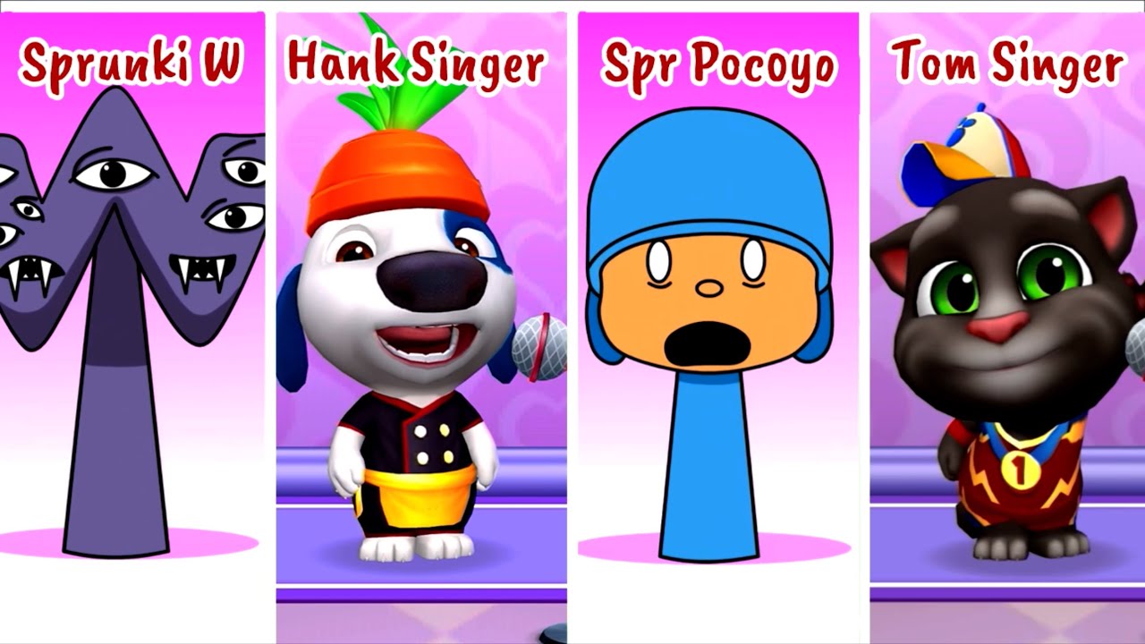 Who Will Prevail: Sprunki W Sprunki Pocoyo Vs Hank Tom Singer ? 😨 | 🤯 Mega Battle #424