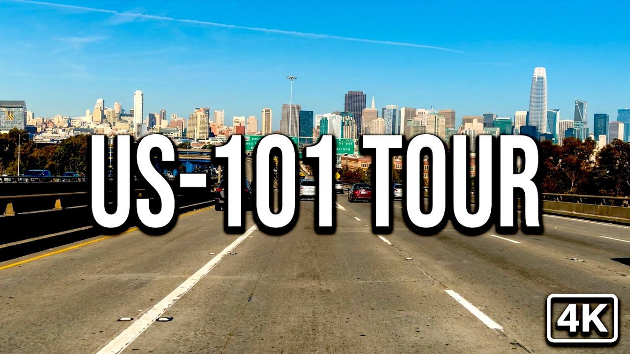 [4K] Silicon Valley to San Francisco Scenic Drive 🚗 | U.S. 101 Bay Area Road Trip