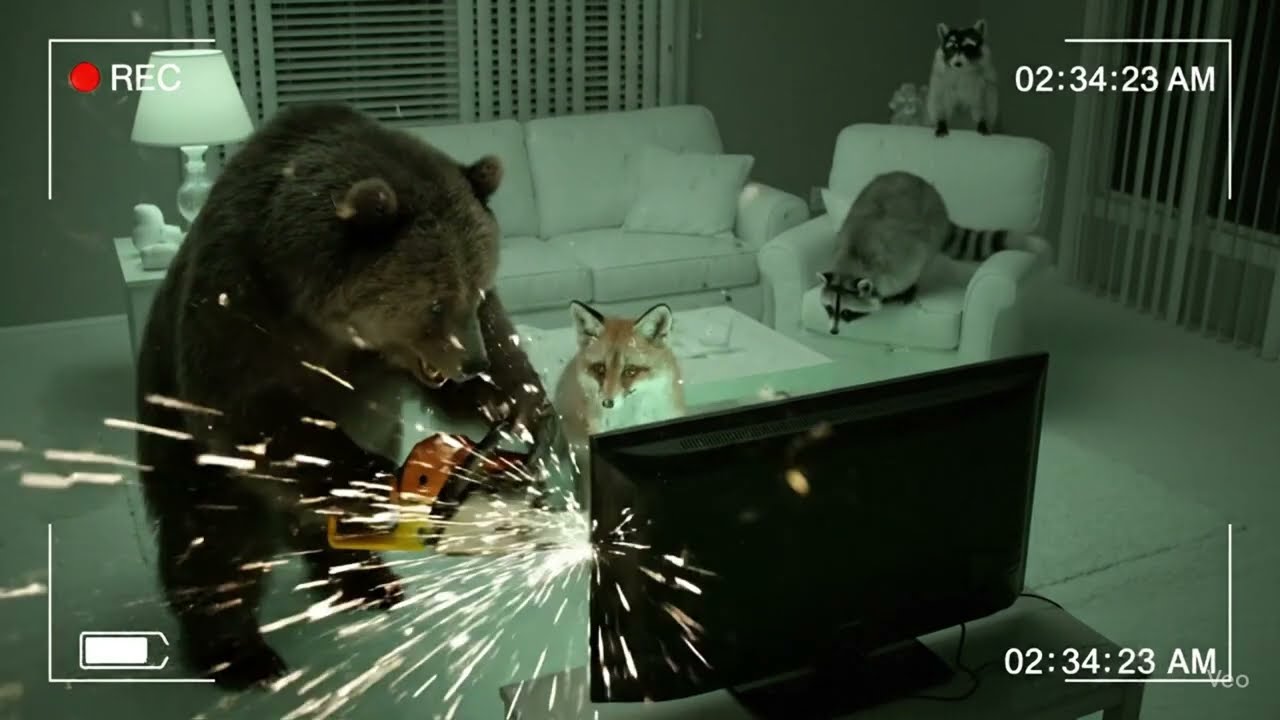 Animals Cutting Everything with Chainsaws - Funny AI Animation