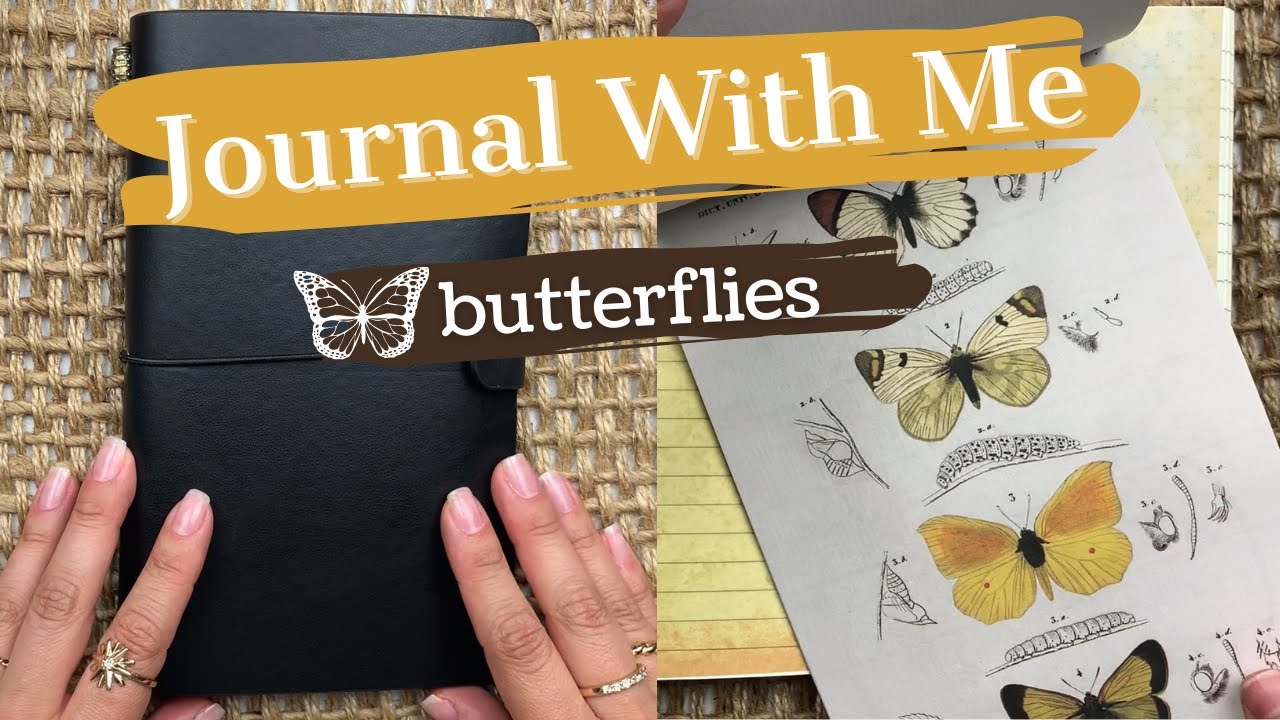 JOURNAL with me | Butterflies 🦋| ASMR (no talking)