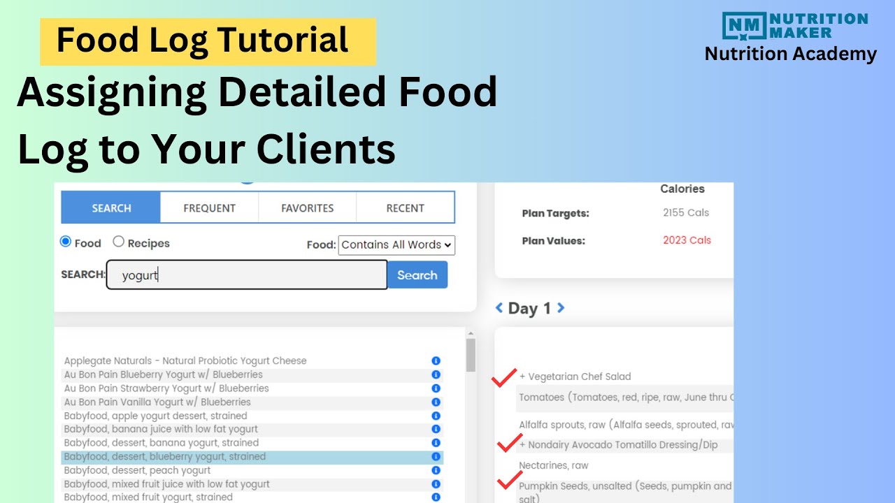 How to Use Nutrition Maker Software For Client Food Logging and Keep Your Clients on Track.