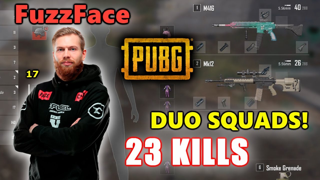 FaZe FuzzFace & Clayzilla - DUO SQUADS! - 23 KILLS - M416 + MK12 - PUBG