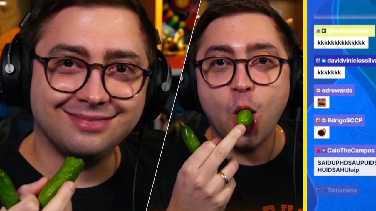 OS COLEGAS NÃO TANKARAM O ALAN COMENDO MINI PEPINO EM LIVE NA NOITADA KKKKKKKKKKK