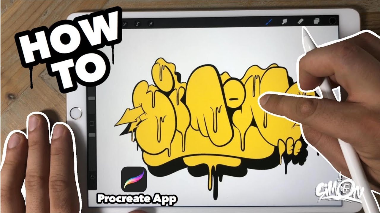 How to Make Dripping Graffiti with Procreate #21 - Simon by Simon Dee