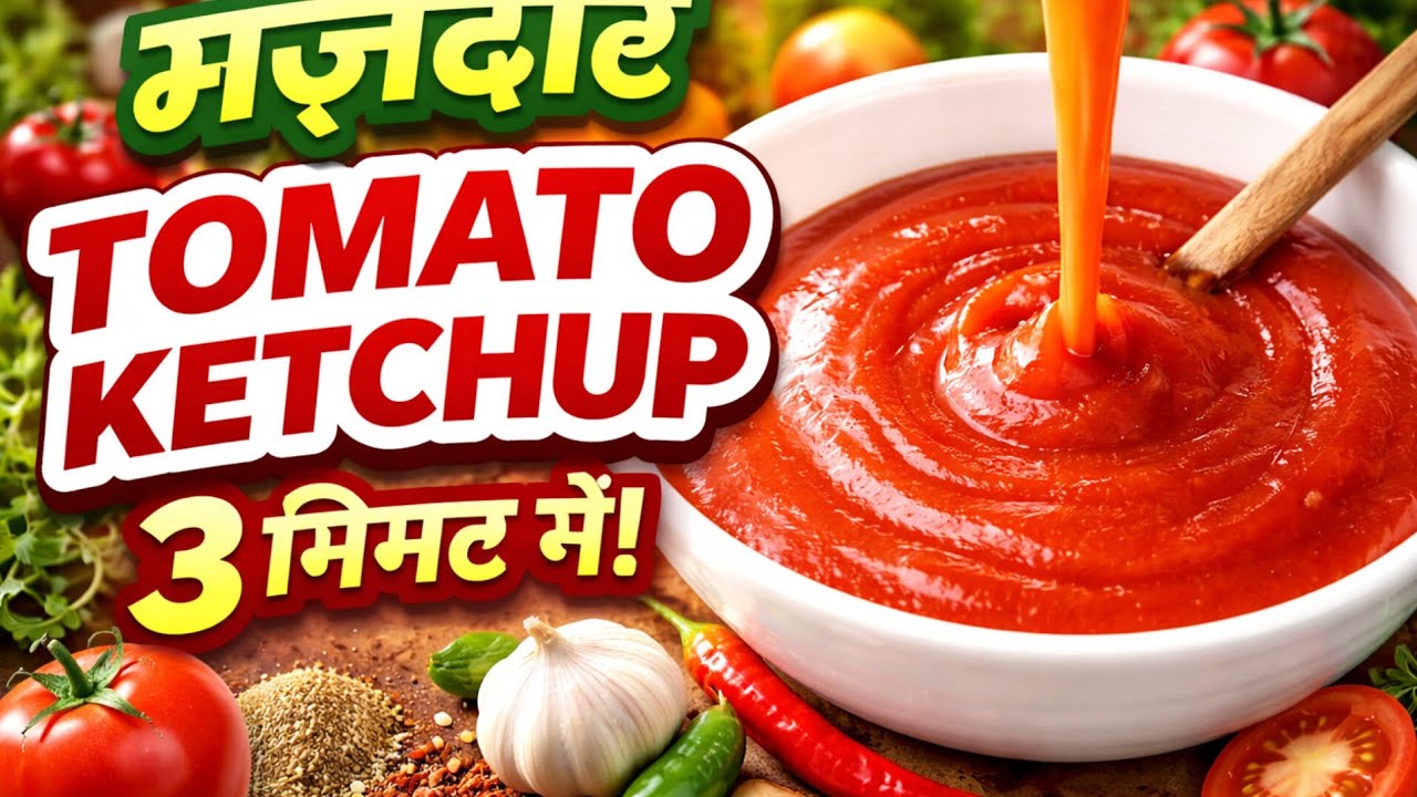 Homemade Tomato ketchup In 3 Min Ramadan 2026 Pahli Recipe | How To Make Tomato Ketchup 💯% Pure| Mfk