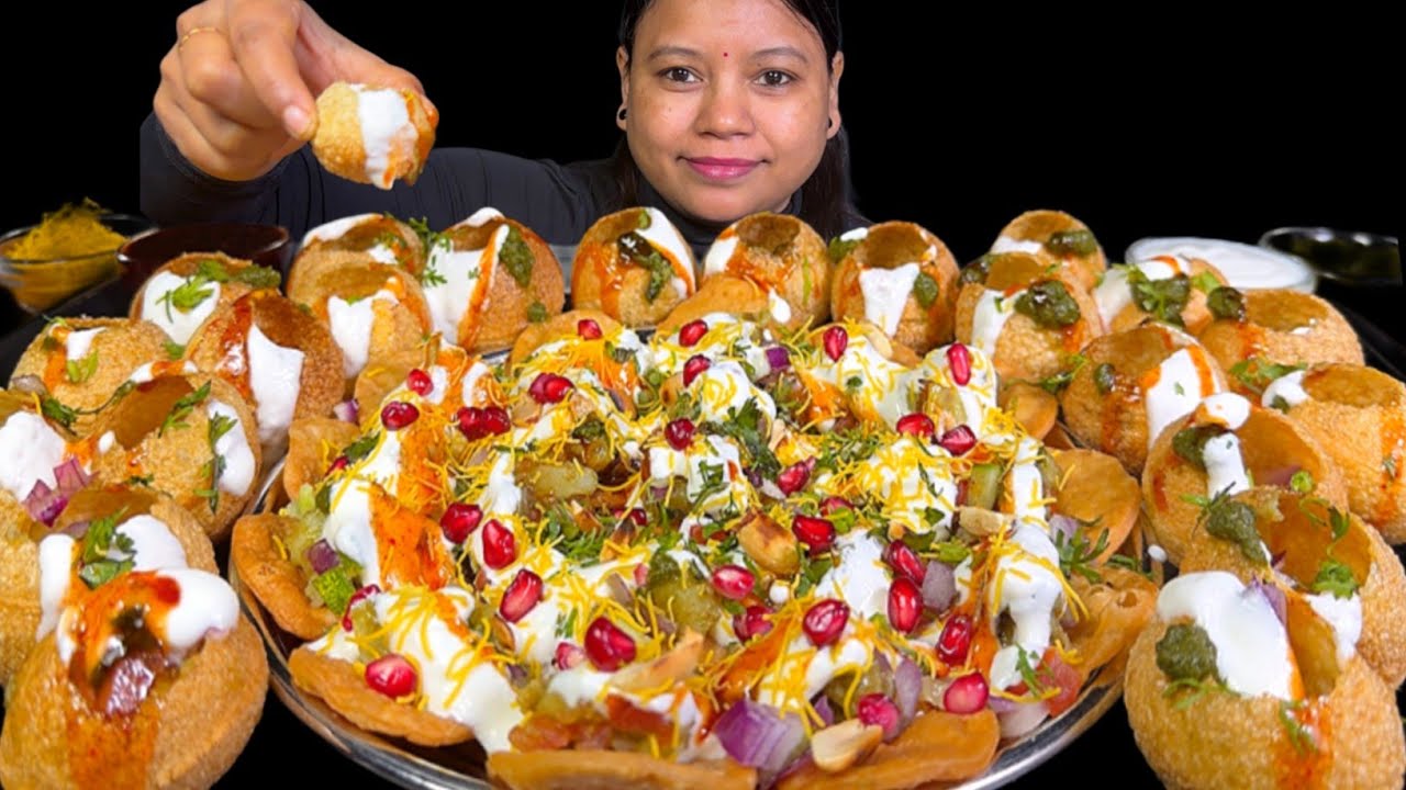 EATING DAHI PURI/GOLGAPPA, PAPDI CHAAT | EATING SHOW | MUKBANG