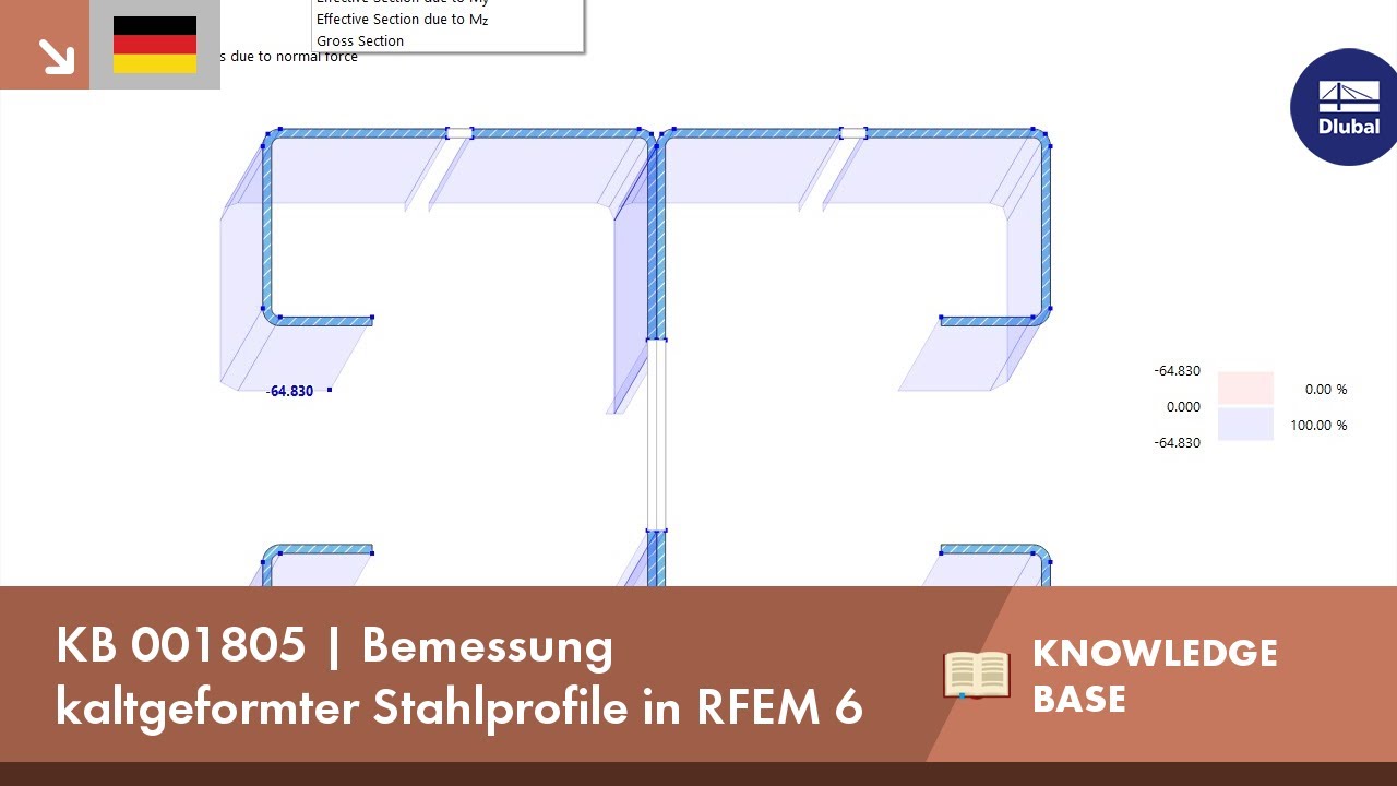 KB 001805 | Bemessung kaltgeformter Stahlprofile in RFEM 6