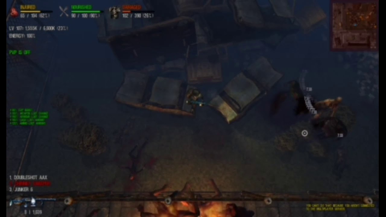 Dead frontier - killing flaming Giant spider with chimney sweeper (No damage boost)