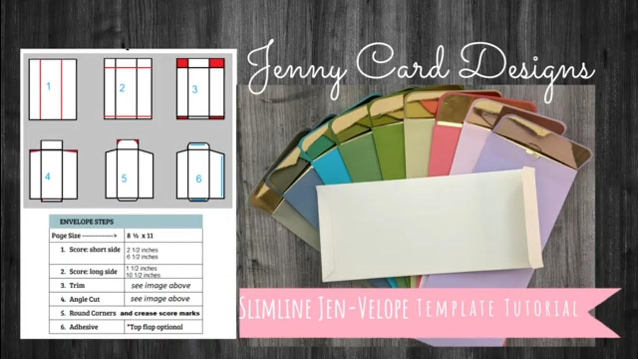 How to Make an Easy Slimline Envelope Tutorial | Jen-Velope Templates | DIY Crafts