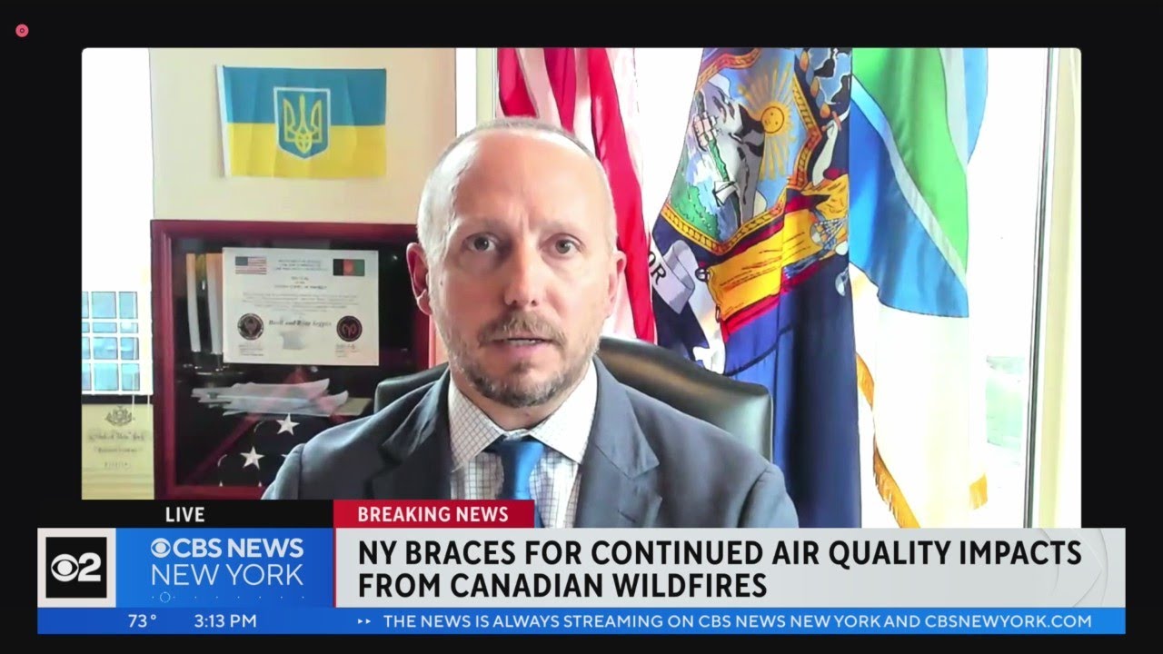 Officials discuss expected poor air quality in New York due to Canadian wildfires