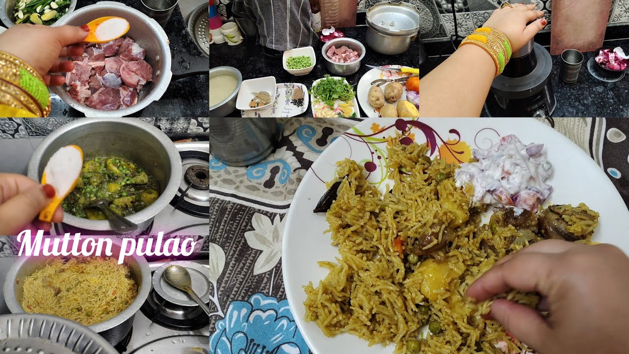 Mutton Pulao मटन पुलाव एक बार इस तरीके से जरूर बनाएं Aloo matar mutton pulao 