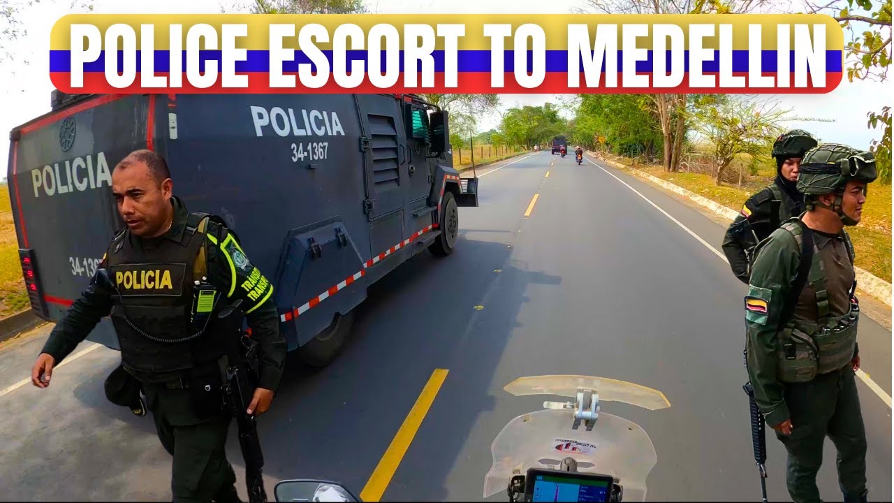 POLICE AND MILITARY ESCORT TO MEDELLIN, COLOMBIA | CARTAGENA TO MEDELLIN|Police Escort to Medellin