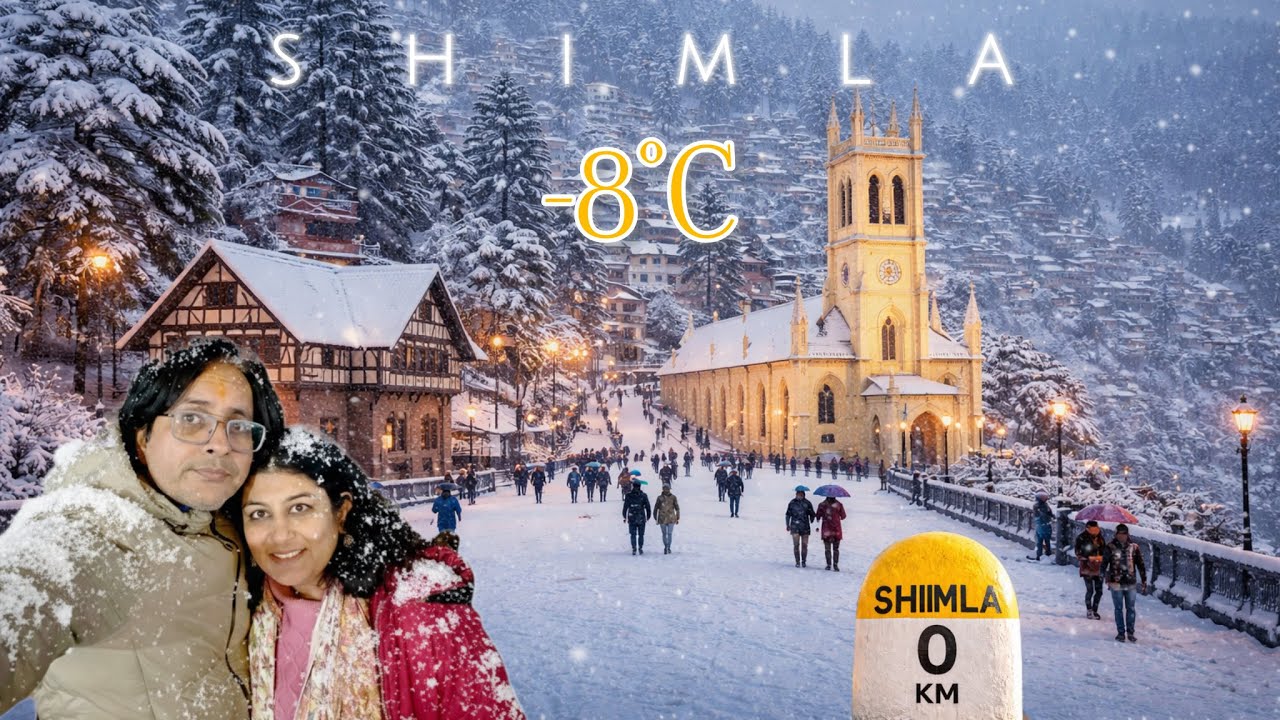 Shimla  Snow ❄️ | Toy Train, Jakhu temple, Mall Road Vlog | First Snowfall | Budget  itinerary