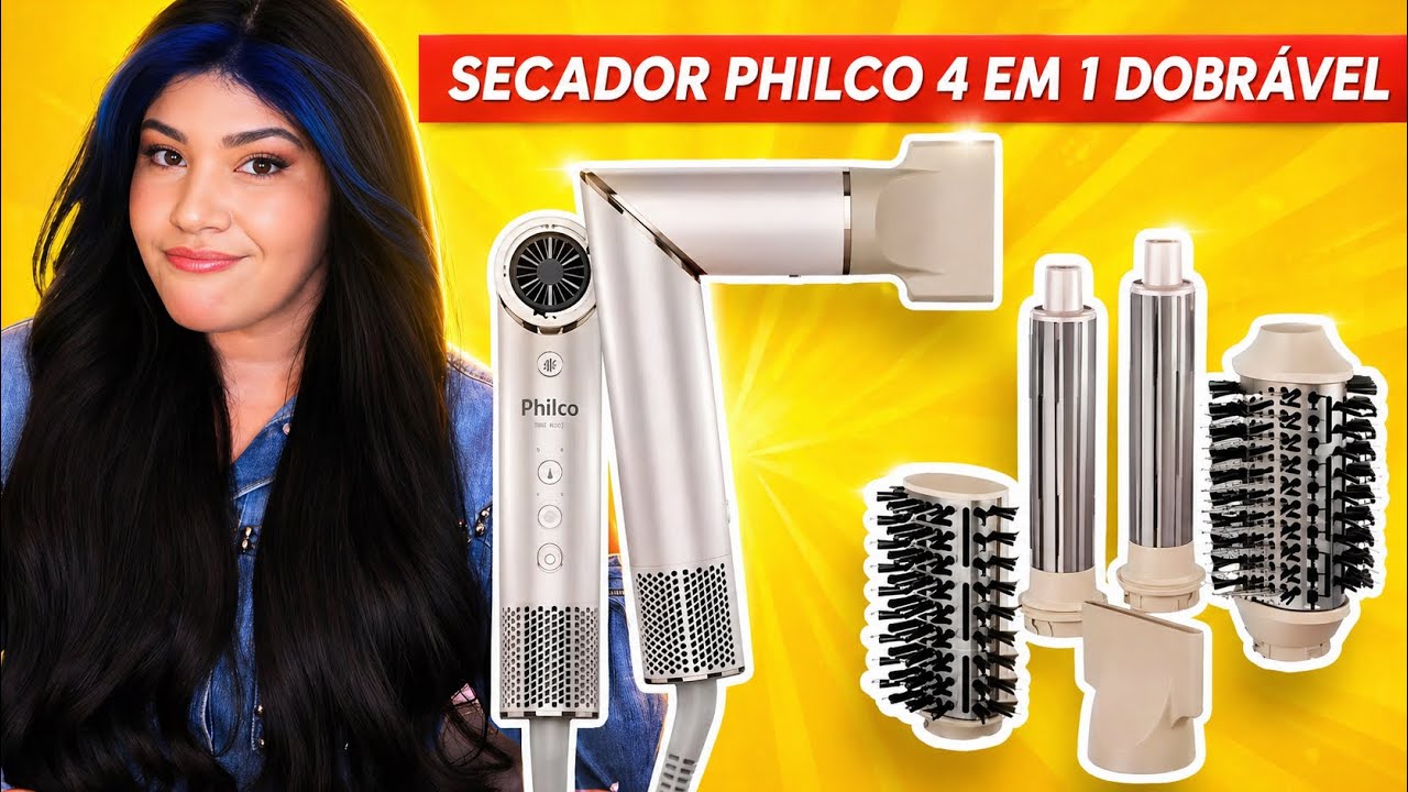⚙️ PHILCO SECADOR DOBRÁVEL 4 em 1 Motor BLDC PSC3500: Primo Shark [1450 Watts]