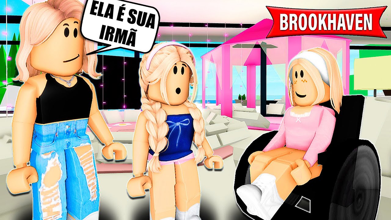A MENINA DESCOBRIU QUE TEM UMA IRMÃ CADEIRANTE | Historinhas Brookhaven RP | Roblox
