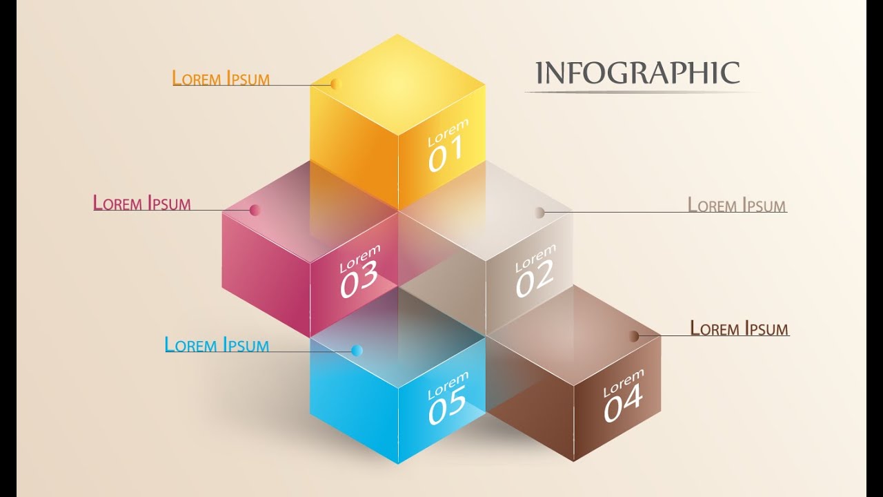 Illustrator Tutorials | 3D Graphic Design  | Infographic  01