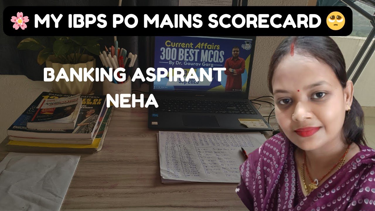 My Scorecard of IBPS PO MAINS 🙇 2025 || #ibps #ibpspo #bankingexams 