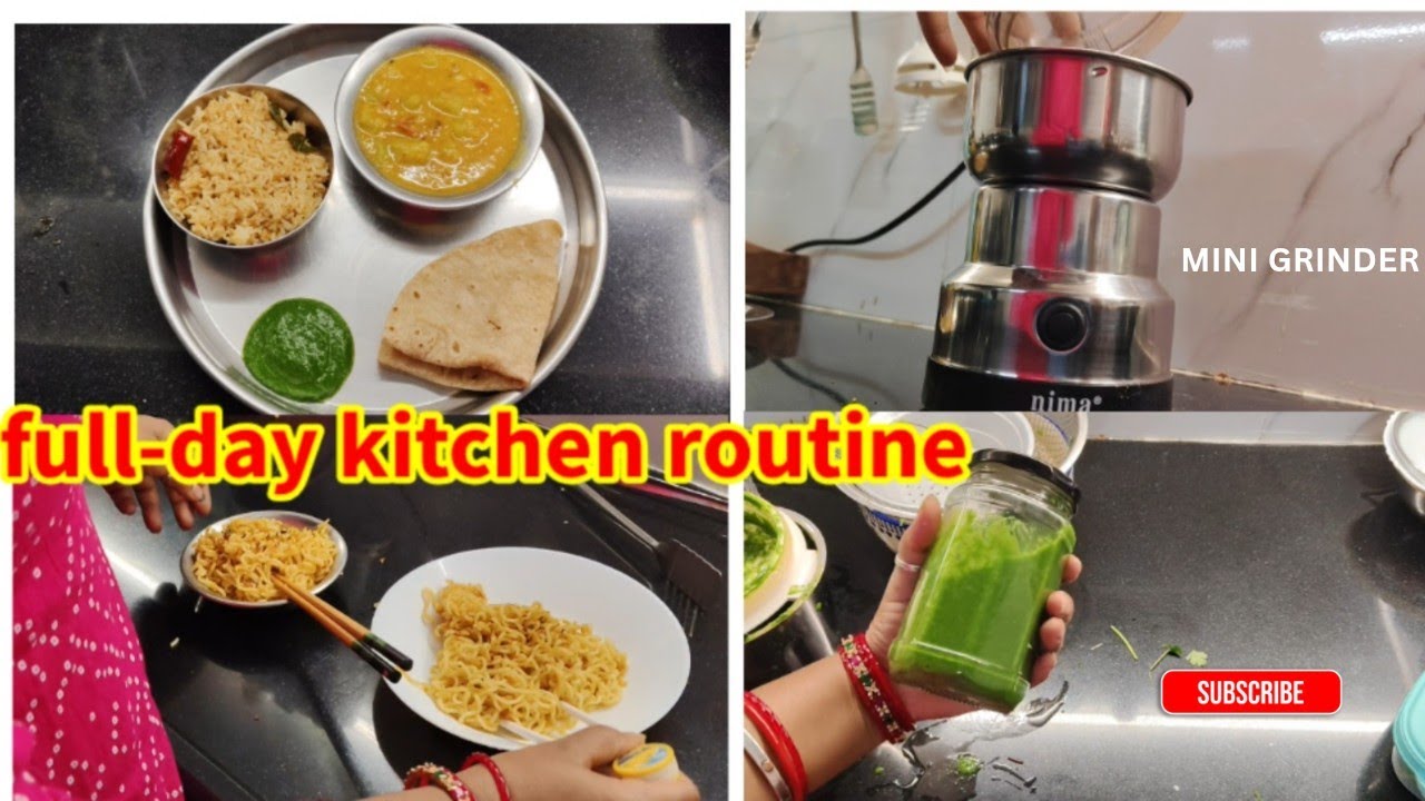  Full Day Kitchen Routine | Mini Grinder | Simple Indian Meals | ଓଡ଼ିଆ Homemaker Vlog