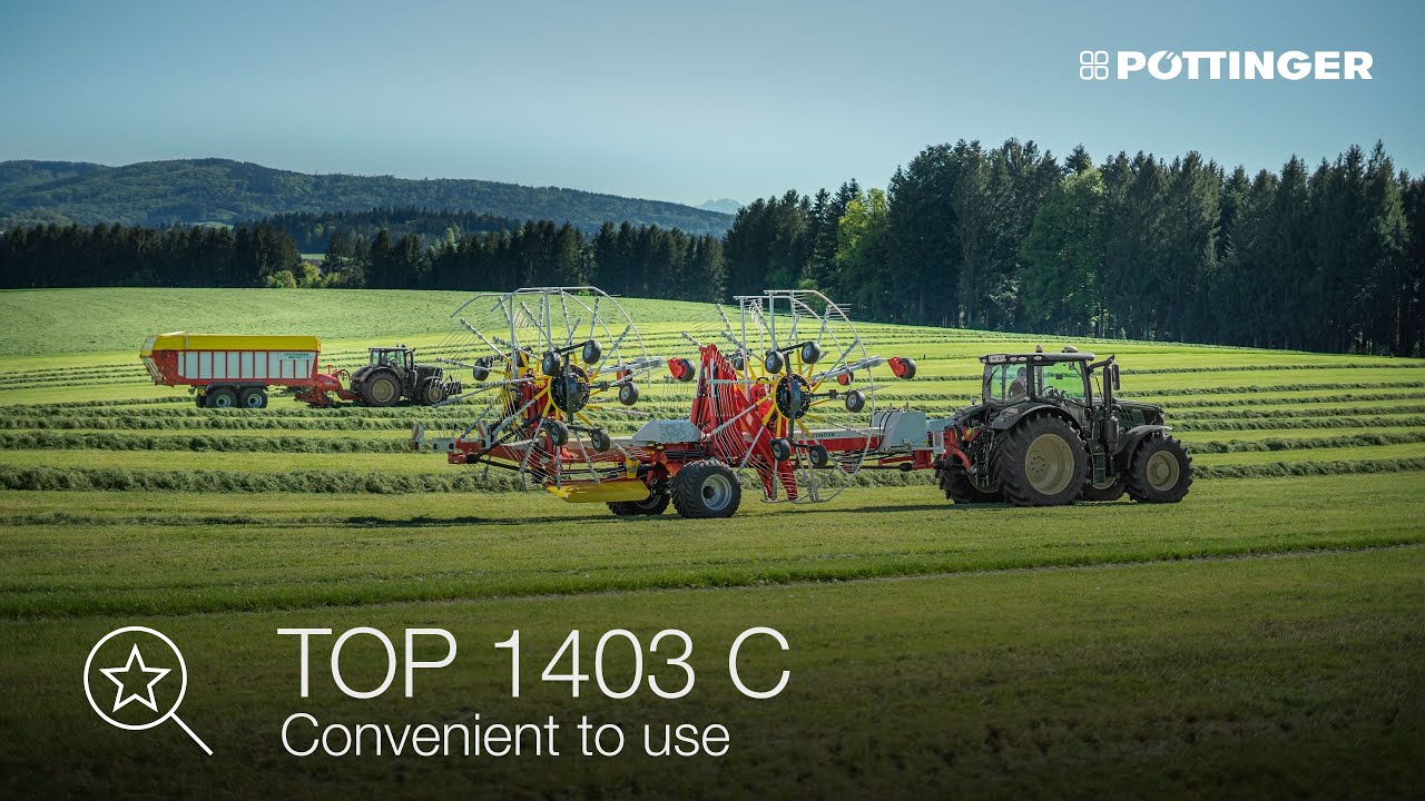 PÖTTINGER - TOP 1403 C four-rotor rakes - Convenient to use
