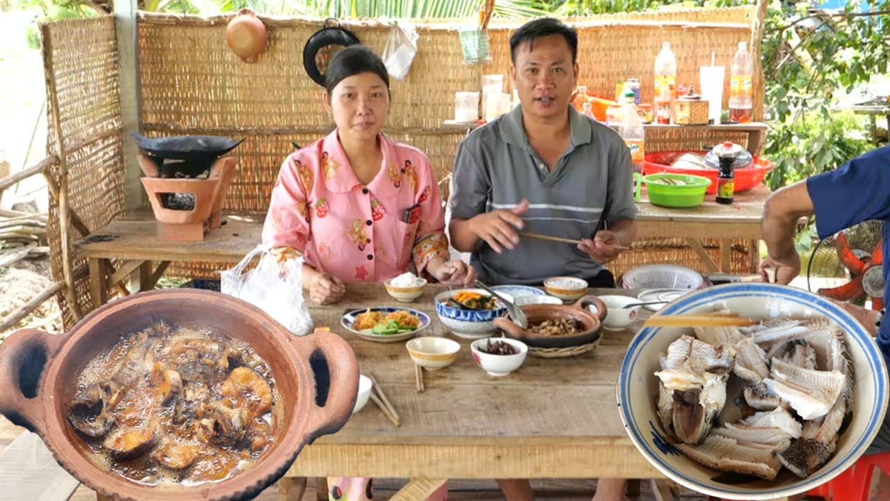 Bữa cơm gia đình - cá lóc kho khô - cá lóc nấu canh đu đủ