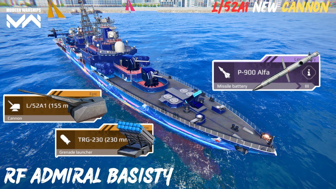 RF Admiral Basisty - new cannon L/52A1 (155mm) - modern warships