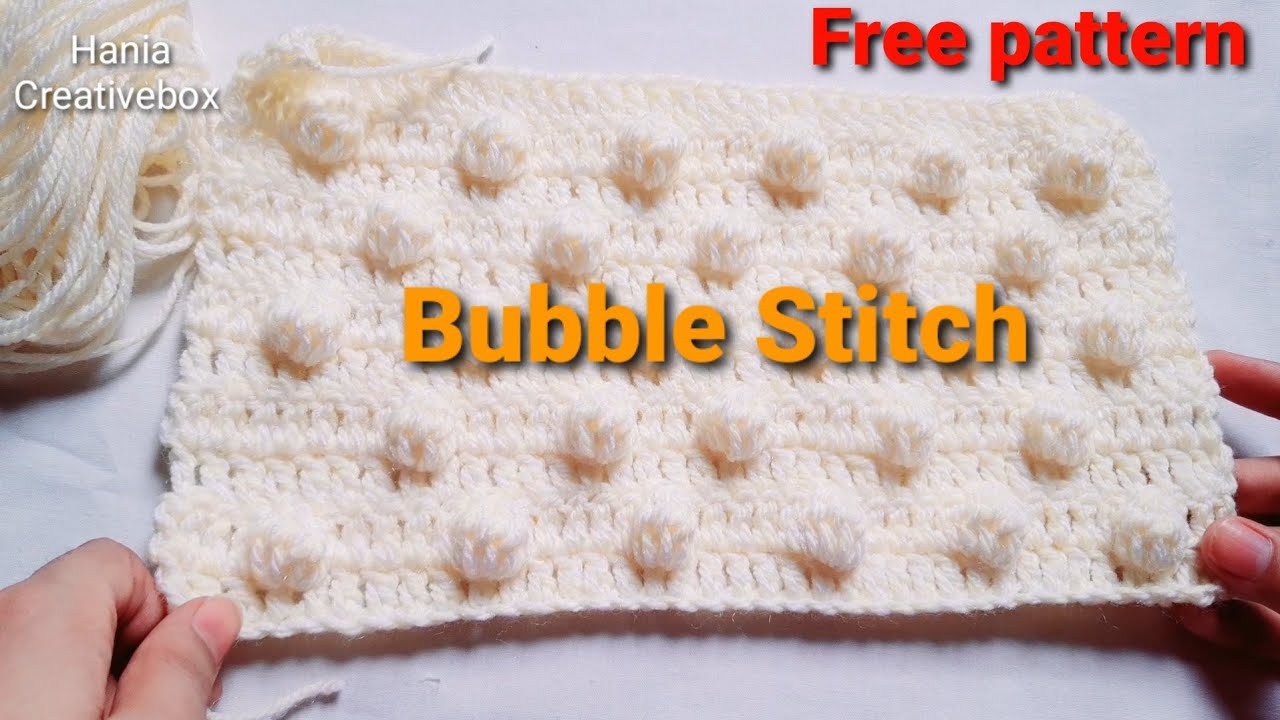 Crochet Bubble stitch in easiest way | how to make crochet bubble stitch #bubblestitch #cushioncover