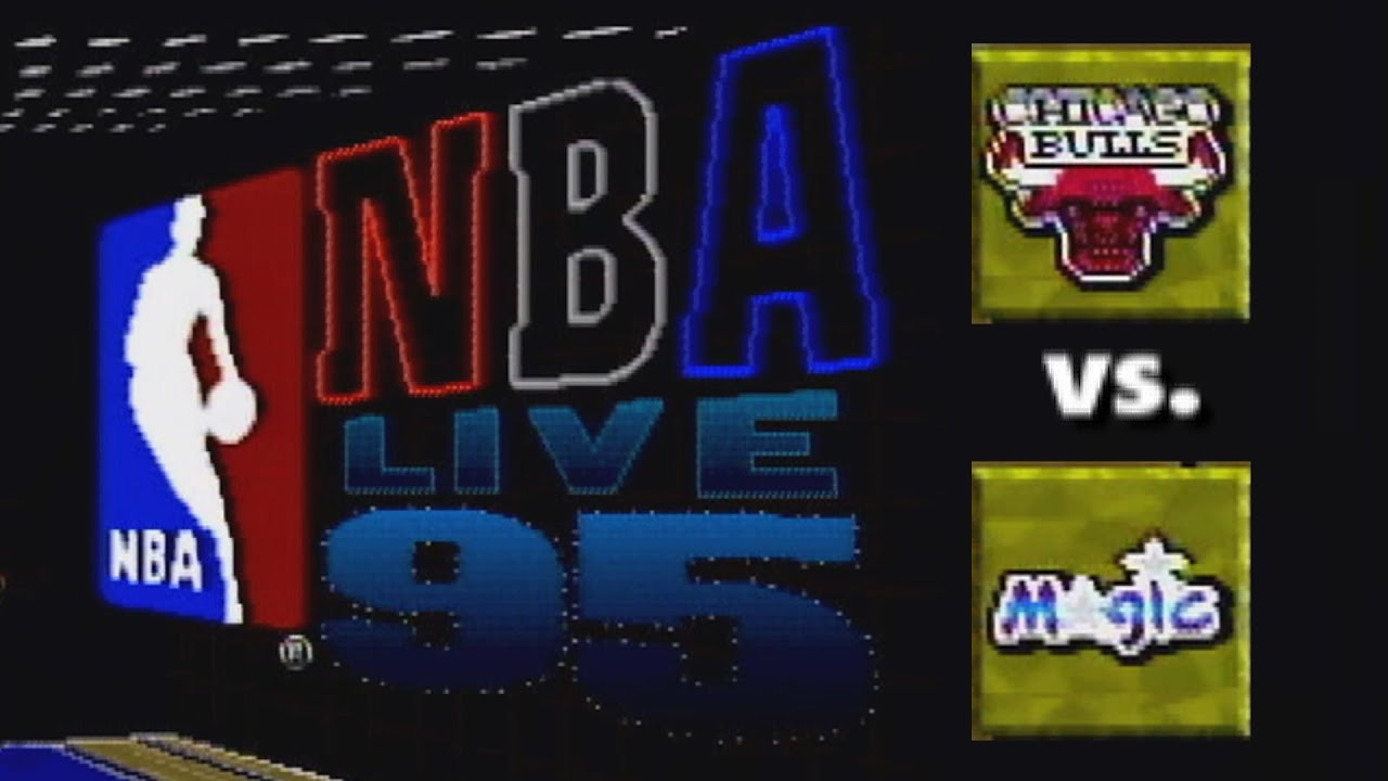 NBA Live 95 (SNES) - Chicago Bulls @ Orlando Magic (full game)