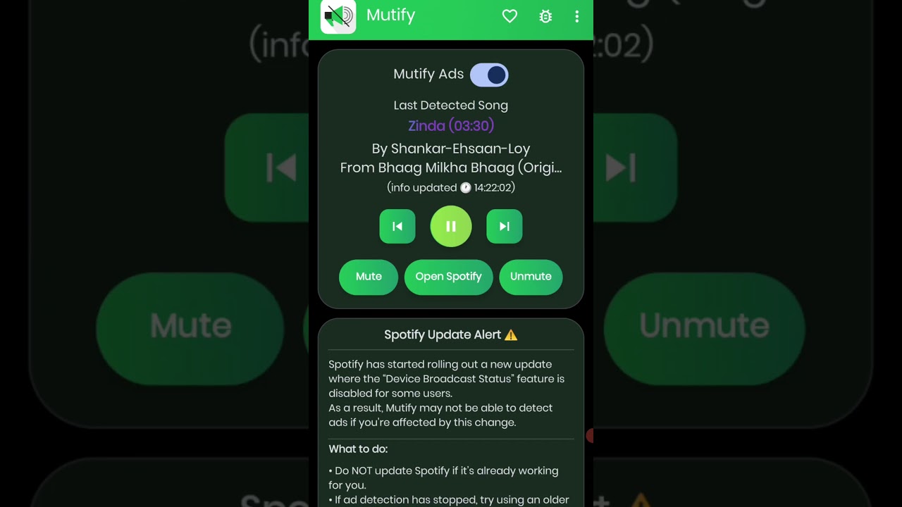 Mutify - Ad Blocker For Spotify For Android✅