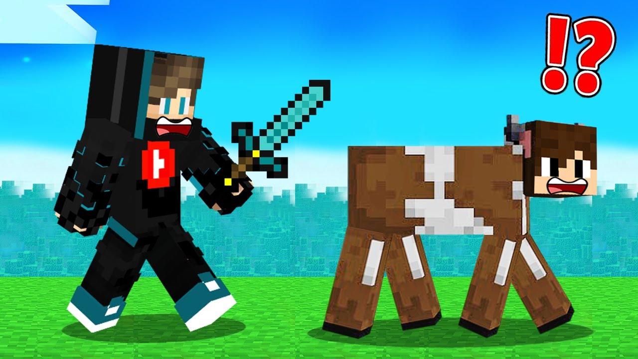 ماين كرافت : الصياد ضد الفريسة ولكن أنا بقرة !!؟ 🔥😱