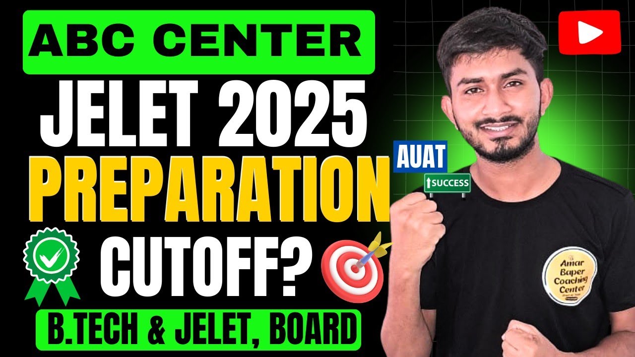 How to Prepare For JELET 2025? JELET Syllabus & Cutoff Marks? JELET Eligibility Criteria 2025 ?