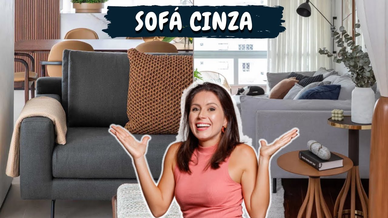 COMO COMBINAR O SOFÁ CINZA COM A DECORAÇÃO DA SUA SALA