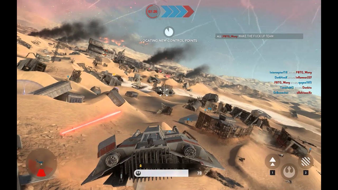 Star Wars  Battlefront t-47 airspeeder gameplay jakku 59/2