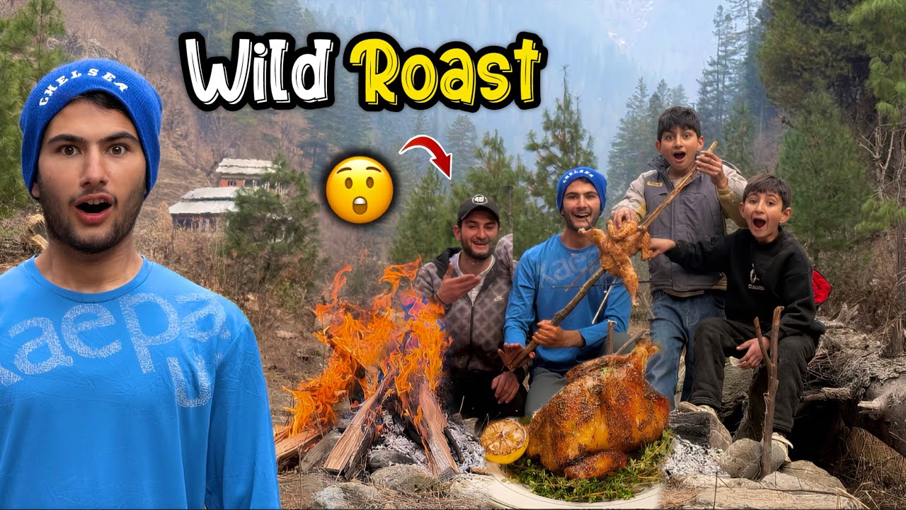 Ultimate Village BBQ in Kashmir Forest 🌳 | Peaceful Jungle Cooking with Brothers | ShowBoo