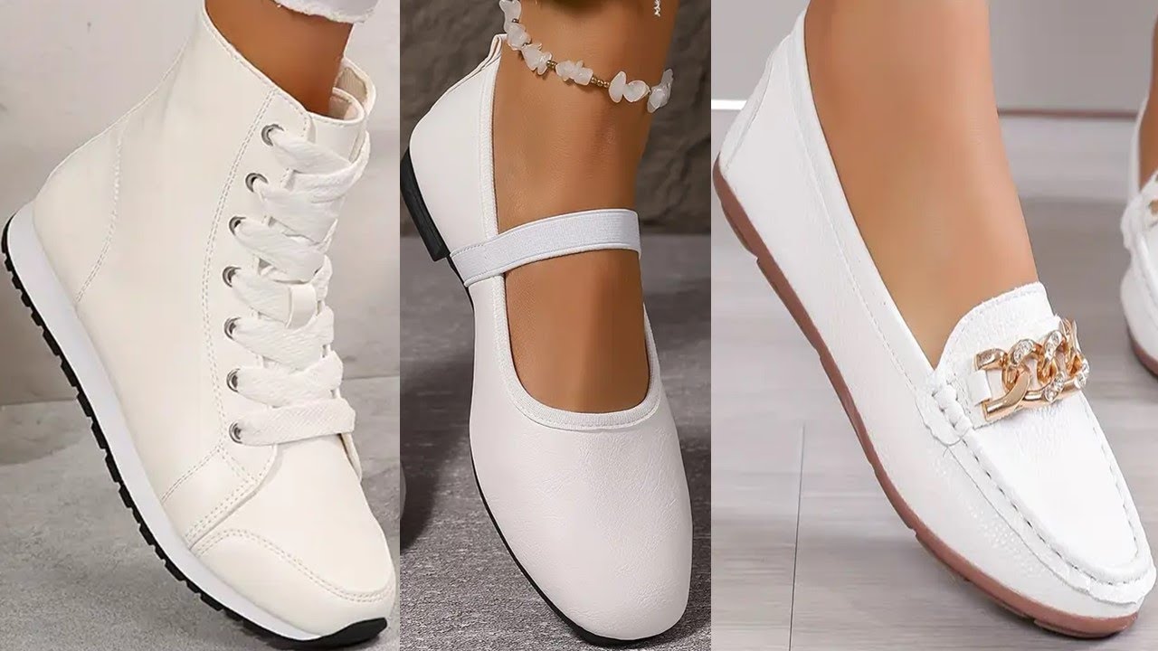 WHITE SHOES 2025 TOP MOST COMFORTABLE AND ELEGANT CHIC  EVERYDAY SHOES||#sbleo