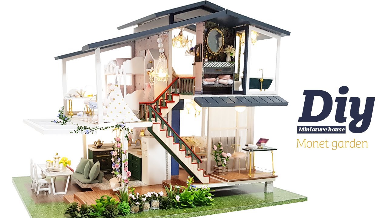 DIY Miniature Dollhouse Kitㅣmonet gardenㅣ모네의 정원ㅣ미니어처하우스ㅣ박소소(soso miniature)