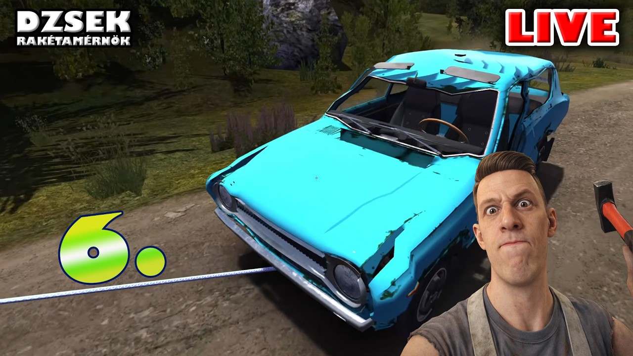 🔴 My Summer Car - 6. Rész - Az első kanyarig bírta, vontassuk vissza a szerelőnek!