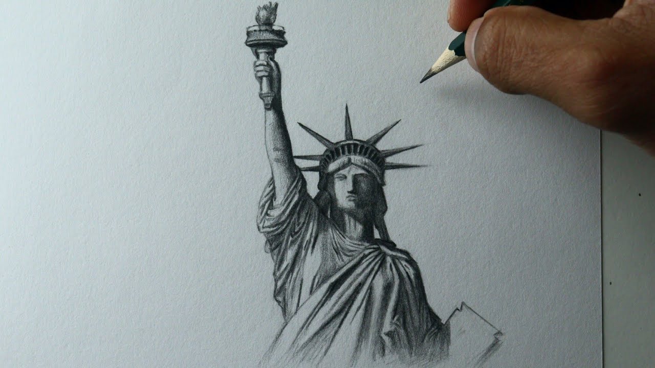 Como desenhar a Estátua da Liberdade - Estados Unidos