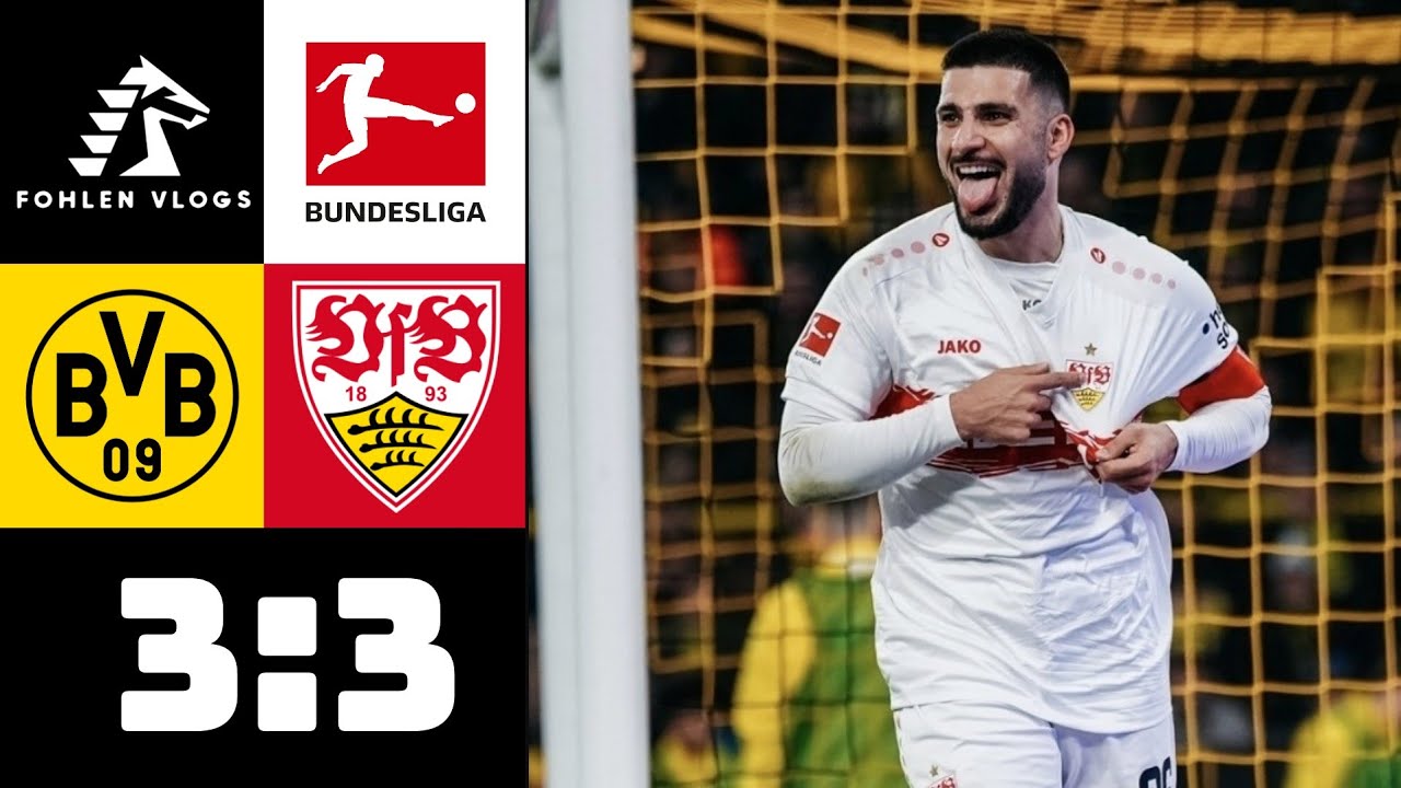 DORTMUND VS STUTTGART HIGHLIGHTS | UNDAV HATTTICK SCHOCKT BVB | BUNDESLIGA STADIONVLOG ⚽️🔥