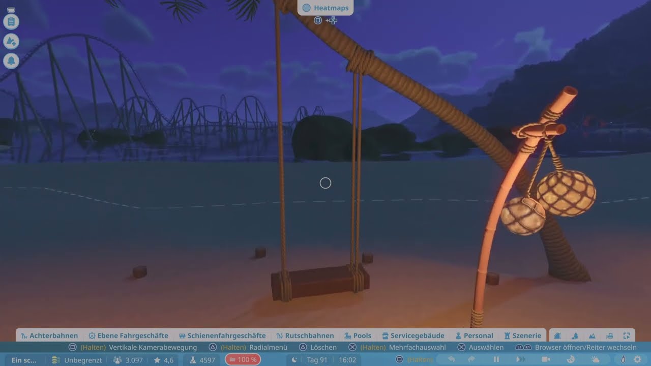 Delfin Park Ambiente by night 1/2Planet Coaster 2