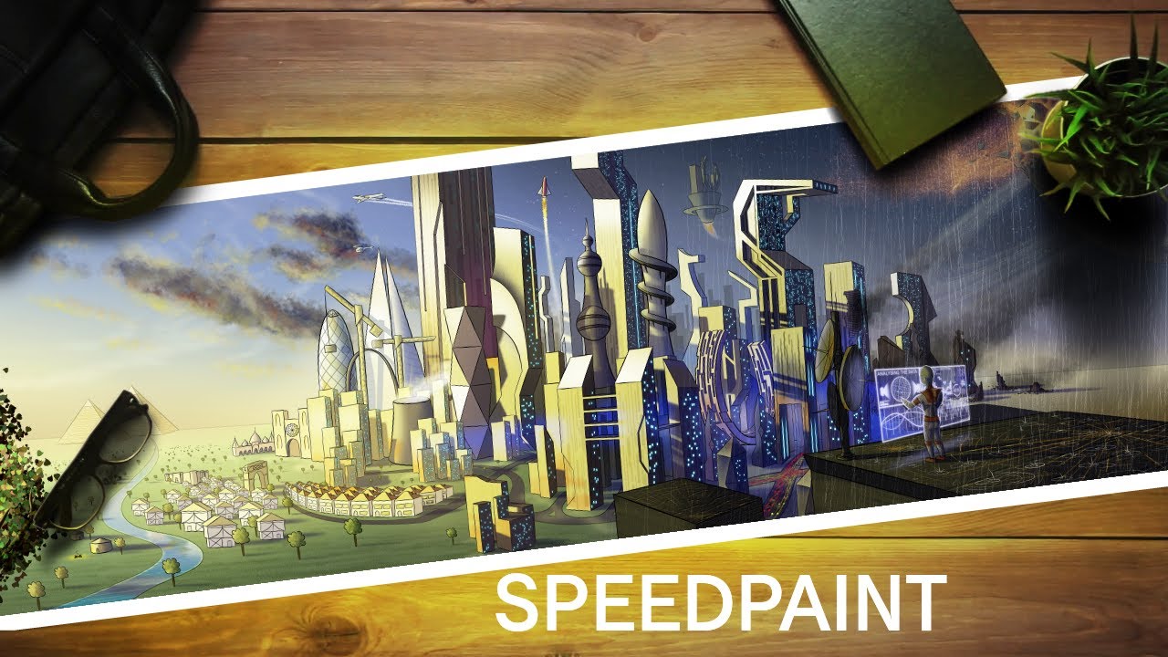 A city through time |Speedpaint & Animation|