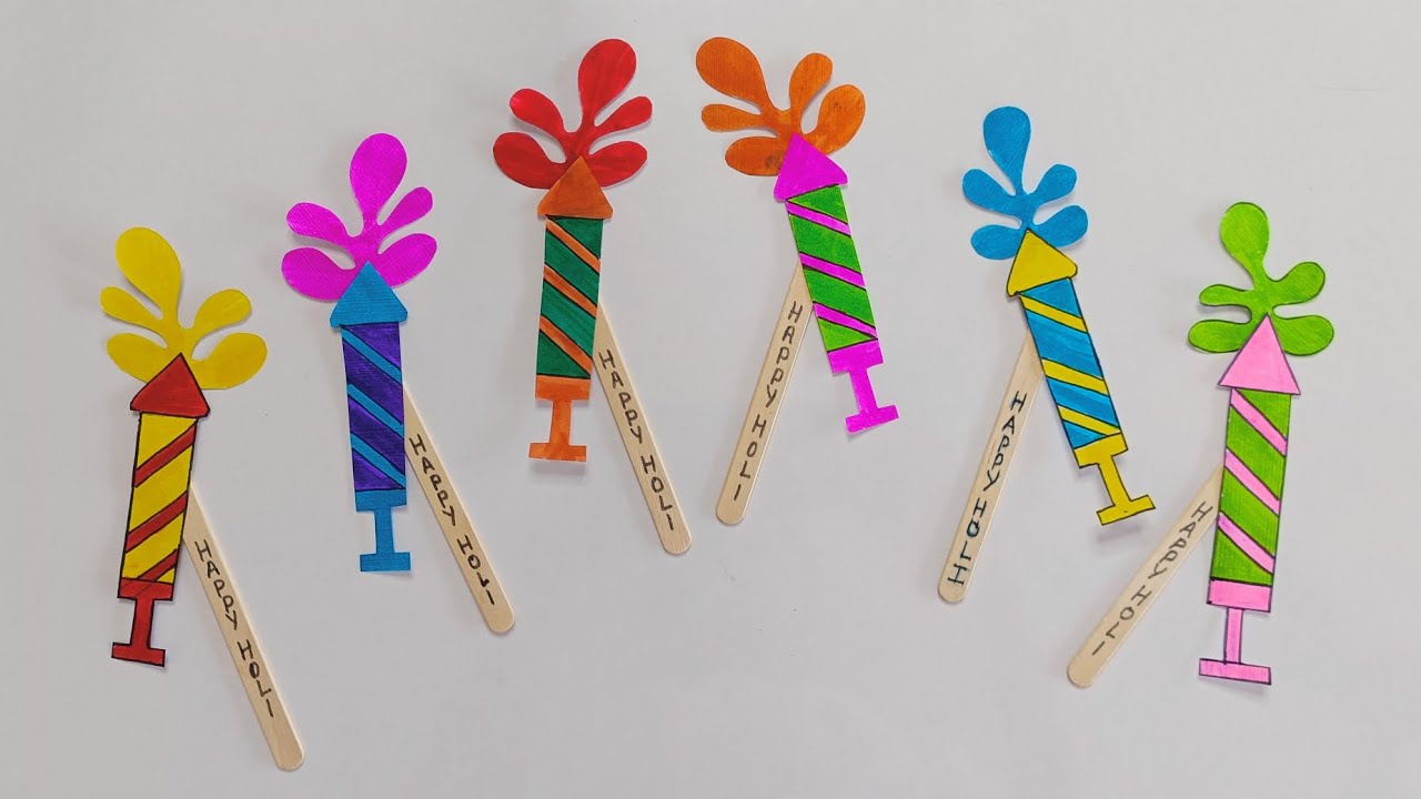 Easy and Beautiful Takeaway for Holi 🫟 Holi craft ideas #diy #holicraft 