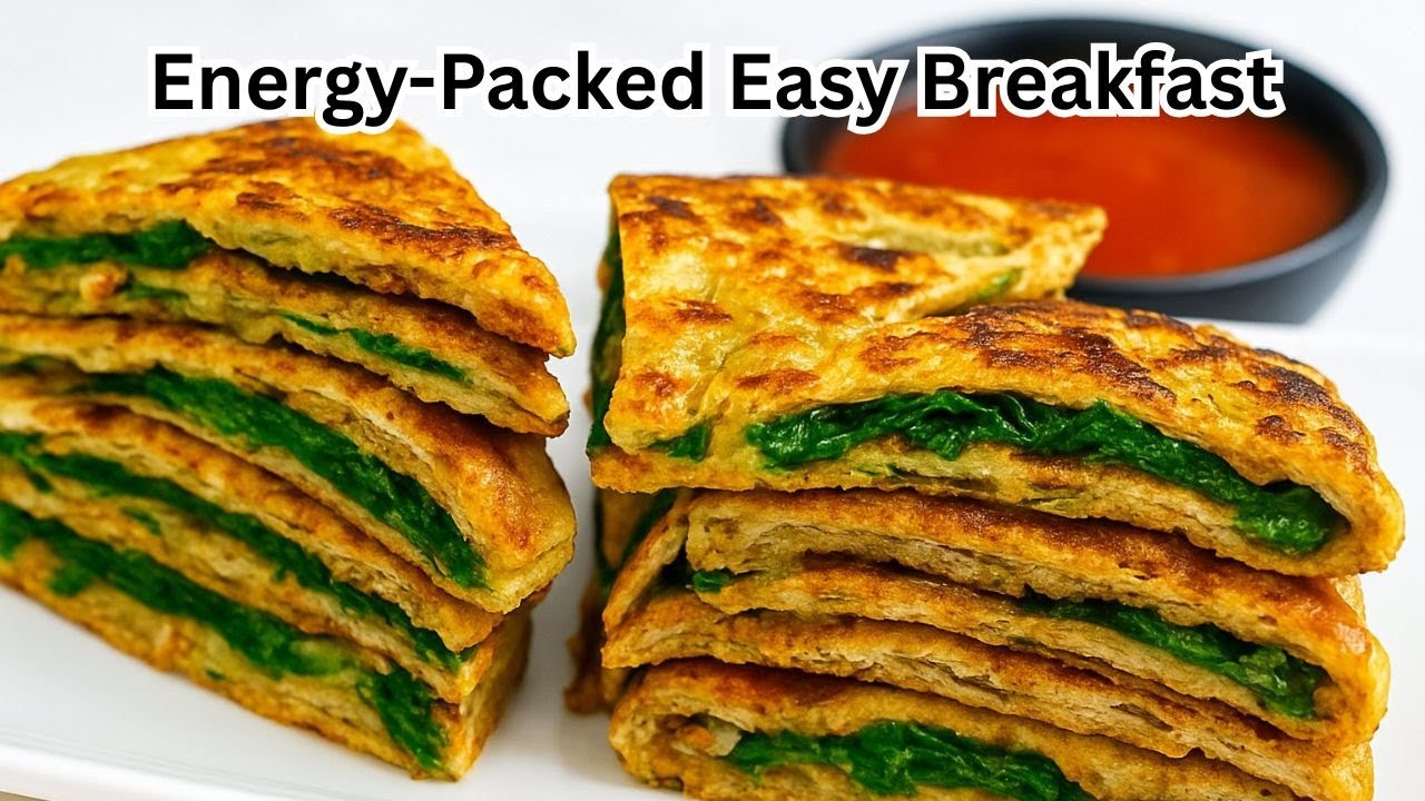 Quick and Tasty Spinach Breakfast for Weightloss I Healthy Palak Breakfast Recipe  in 5 minutes 