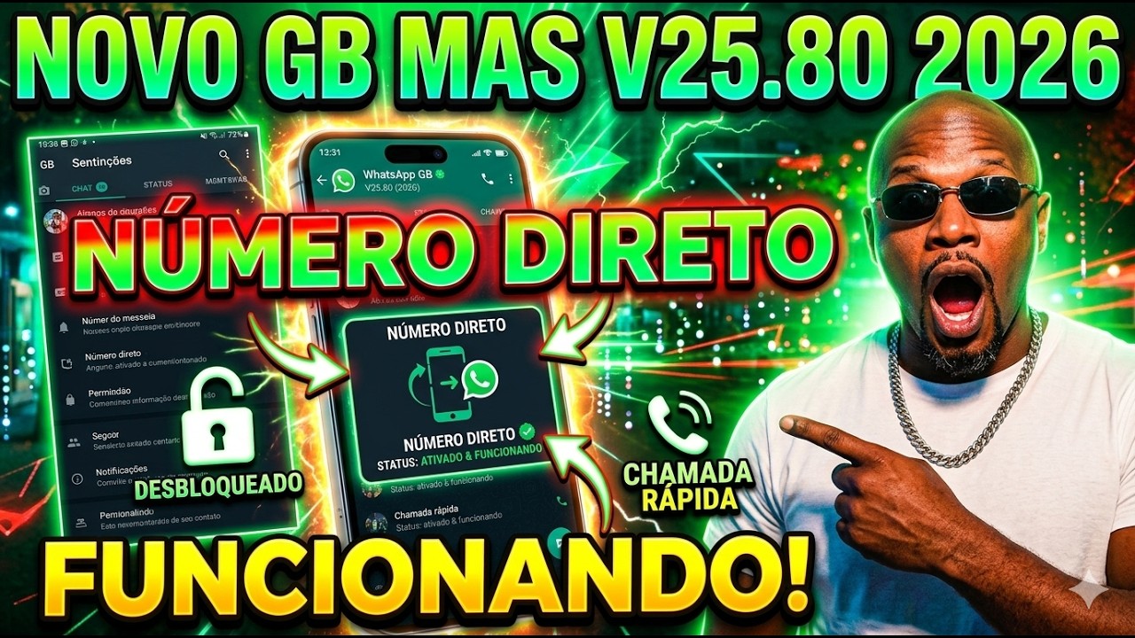 NOVO WHATSAPP GB MAS V25.80 2026 ATUALIZADO! 📲 FINALMENTE FUNCIONANDO COM NÚMERO DIRETO😱