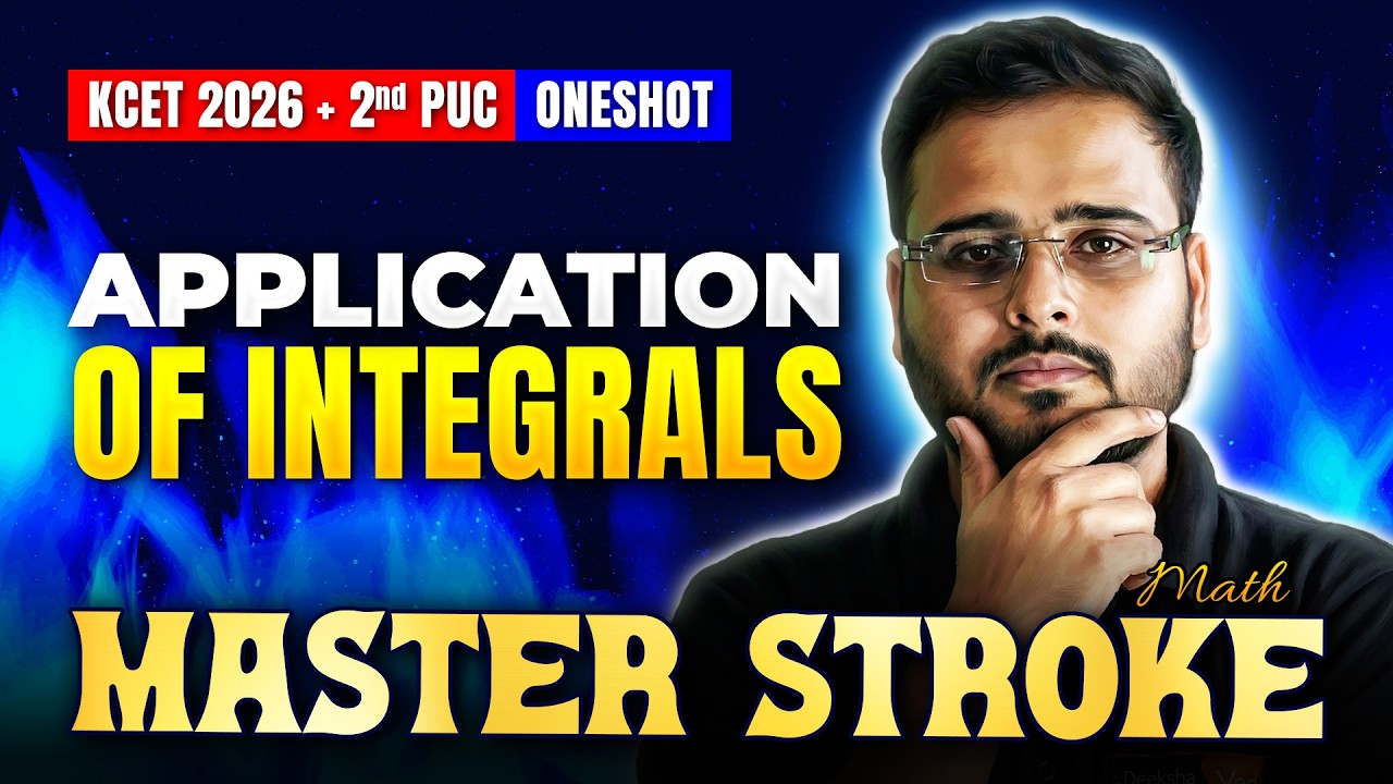 Application of Integrals One Shot ⚡ | KCET Maths | 2nd PUC | KCET 2026 Masterstroke 🚀