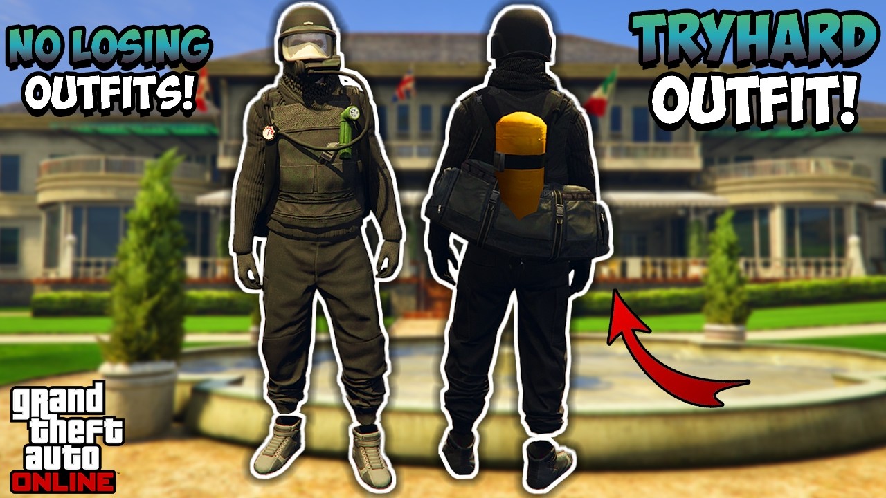 GTA 5 ONLINE Black Joggers Modded Outfit With Race Shoes & Firefighter Gear! (No Transfer)