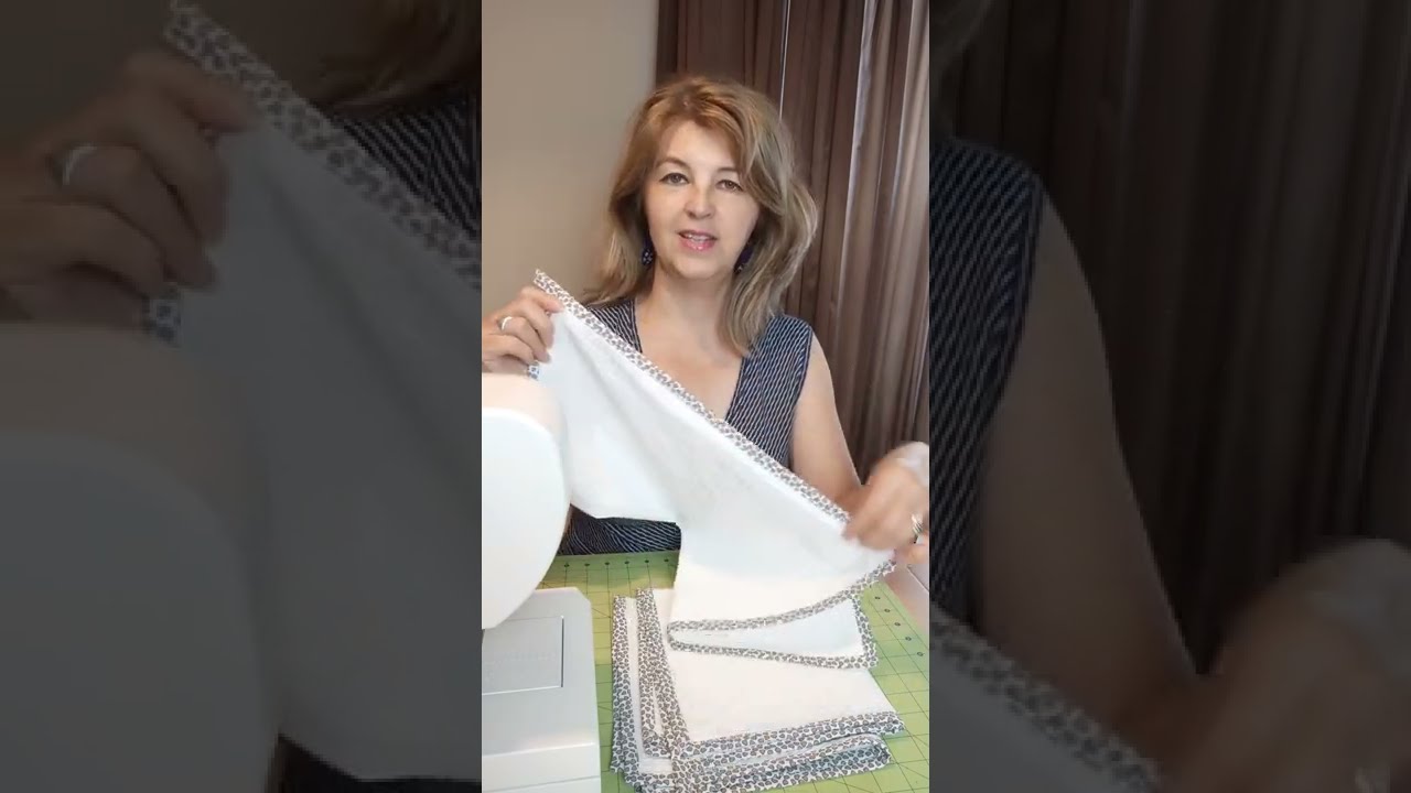 Darázsszövet konyharuha szegése