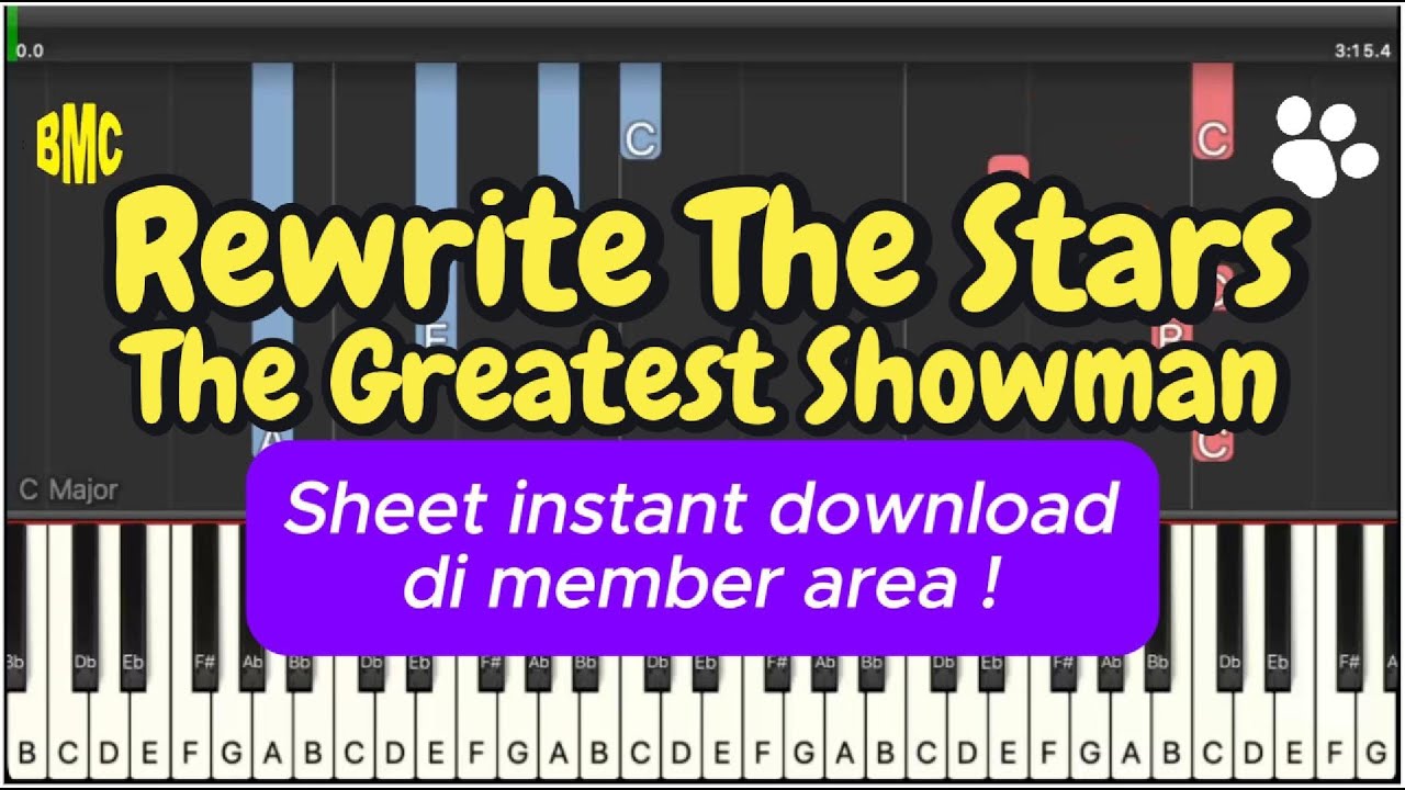 Rewrite The Stars - The Greatest Showman | EASY PIANO TUTORIAL