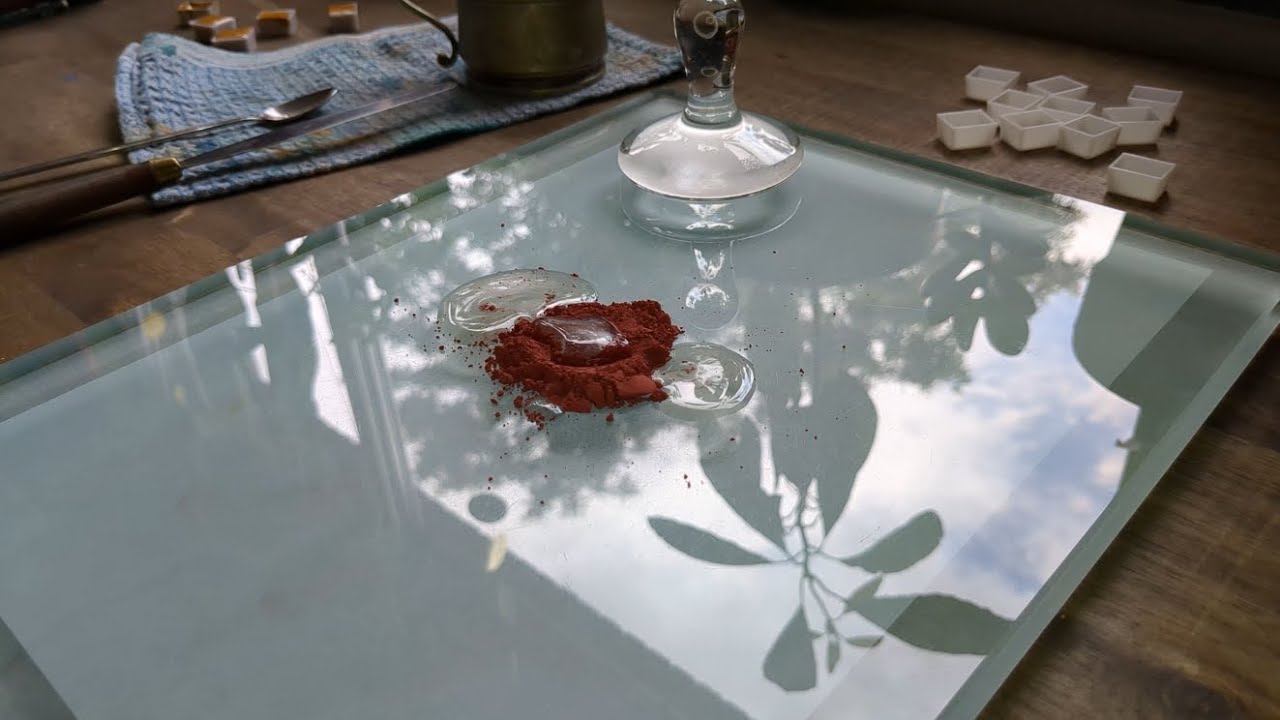 Wasserfarben selbst herstellen | Englisch Rot + selbstgemachtes Bindemittel