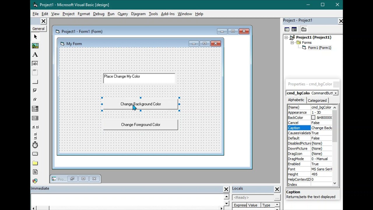 Changing Background and Foreground Color at Random in Visual Basic 6.0